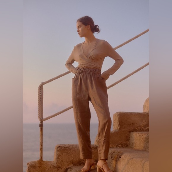 Ozma Linen Utility Pants - Picture 2 of 6